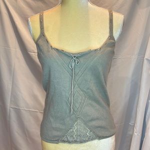 Cashmere Taupe Grey Tank Top Size Medium M Large L